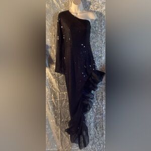 Elegant Black Sequin Jumpsuit